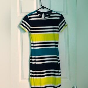 French Connection Striped Jersey T-shirt Dress, Size 4